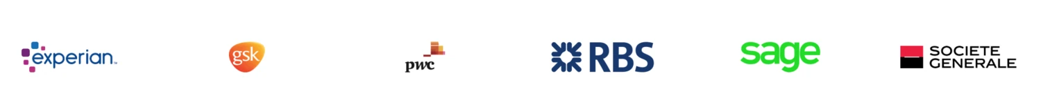 Experian, GSK, PwC, RBS, Sage and Société Générale